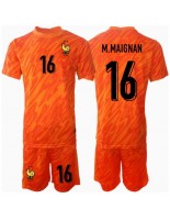 Frankrike Mike Maignan #16 Keeper Bortedraktsett Barn EM 2024 Korte ermer (+ bukser)